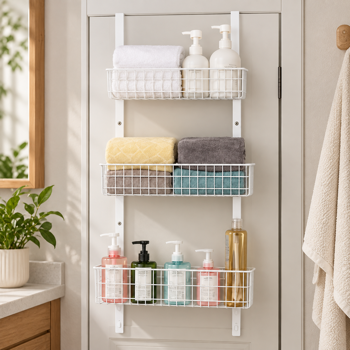 3-Tier Over-the-Door Organizer Rack