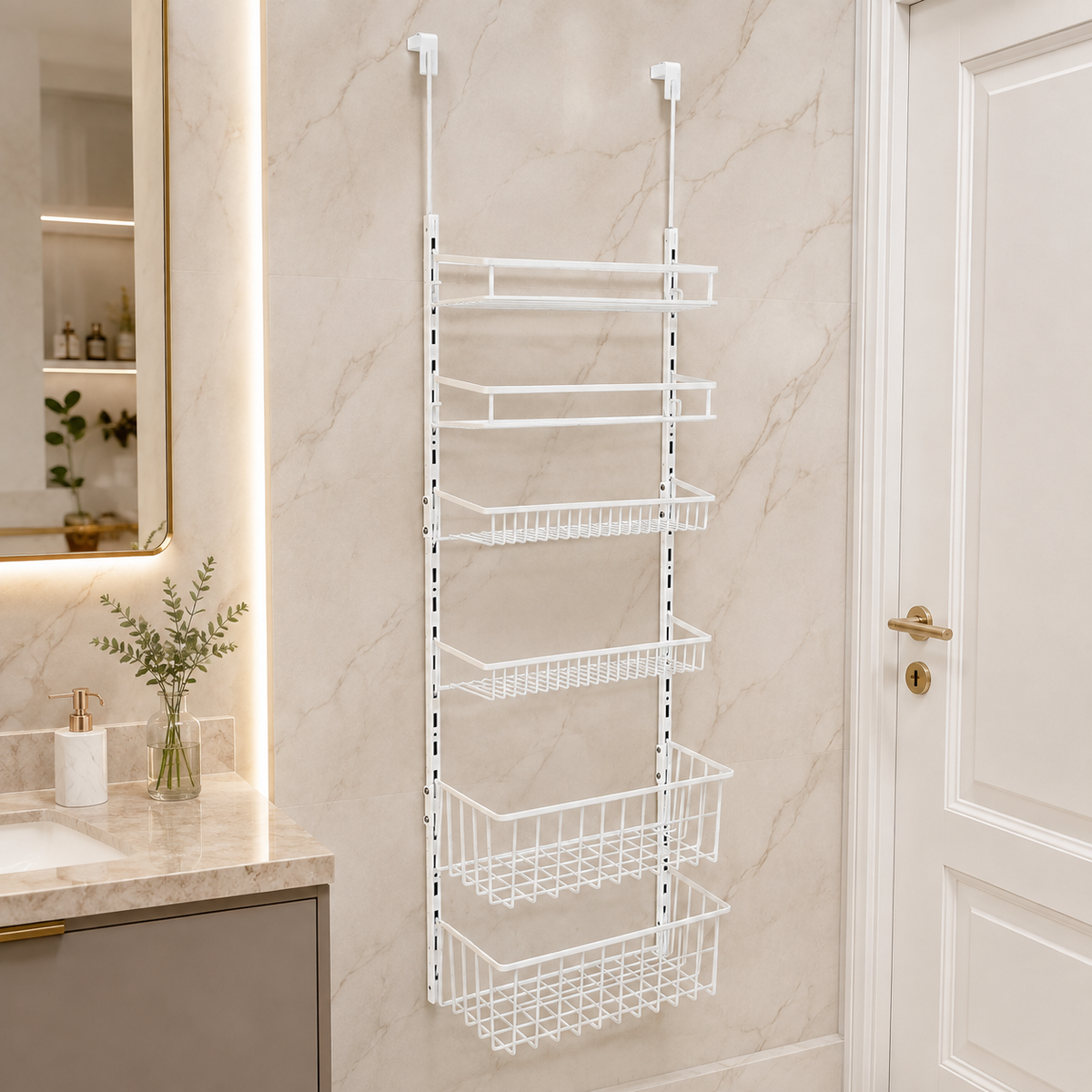 6-Tier Adjustable Over-the-Door Organizer