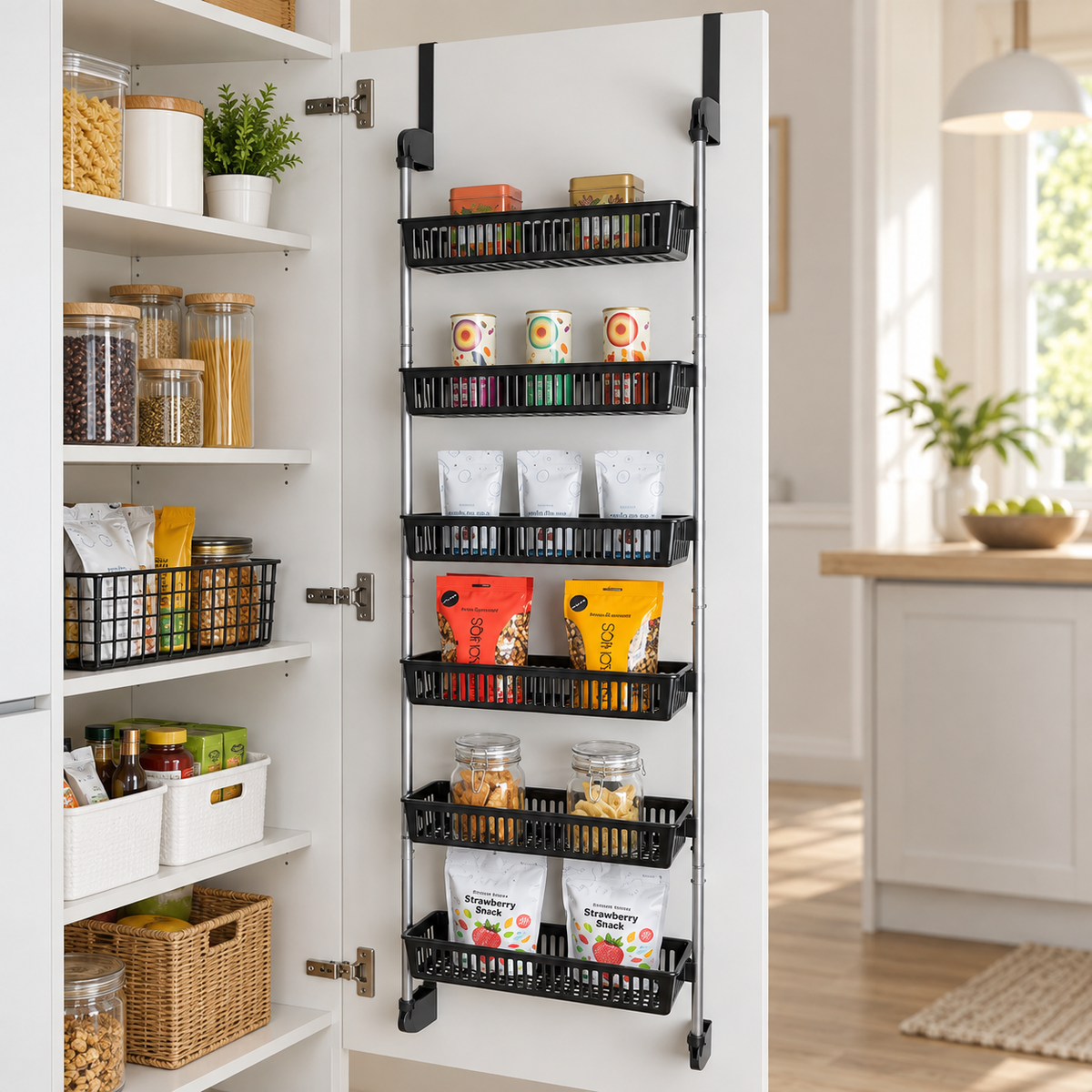 6-Tier Over-the-Door Organizer Rack