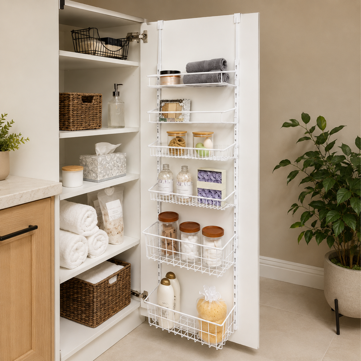 6-Tier Adjustable Over-the-Door Organizer